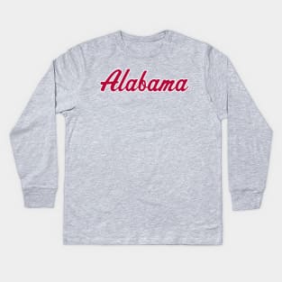 Alabama Script Kids Long Sleeve T-Shirt